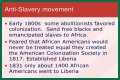 Movement for Emancipation and Abolition of Slavery in Early America